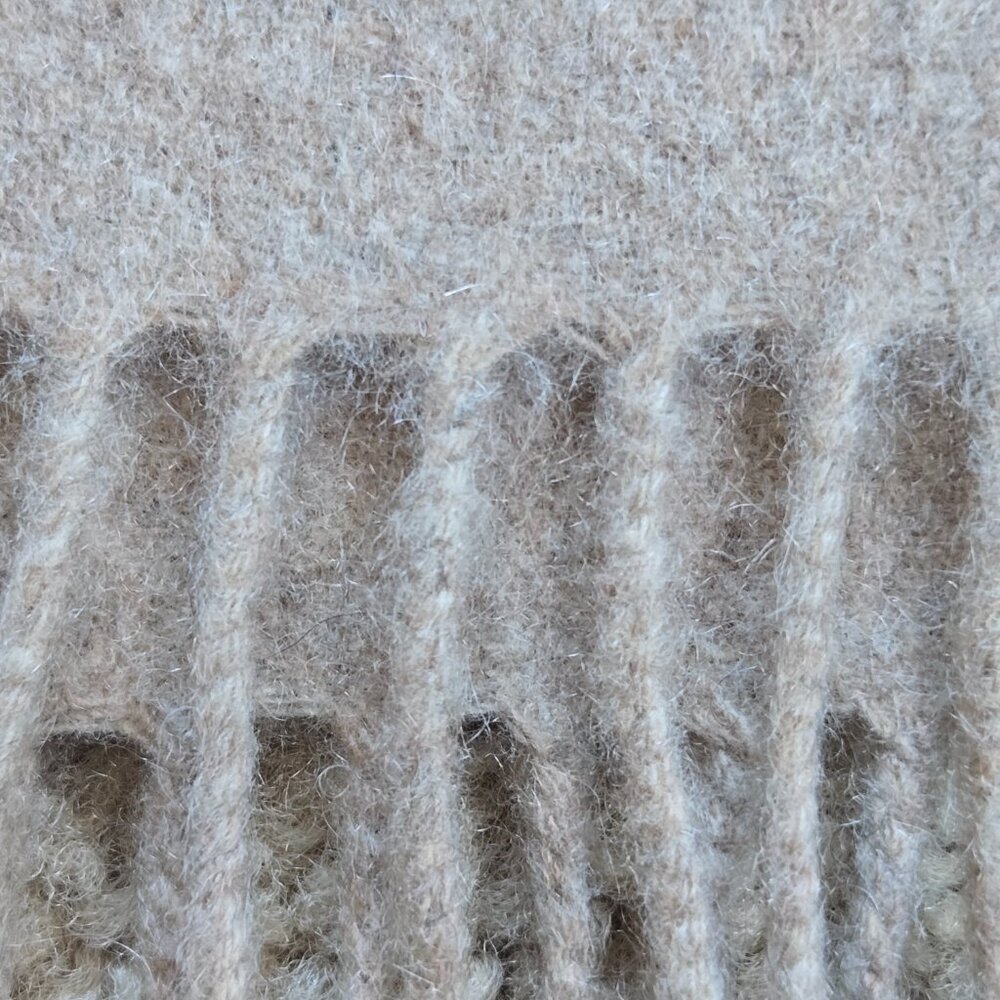 NWOT Babaton Cashmere Scarf Oatmeal Tan - Picture 7 of 11